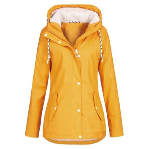 Women Oversize Rain Coat Jacket Outdoor Hoodie