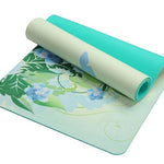 Lotus Pattern Suede TPE Yoga Mat