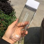 Square Frosted Plastic Water Bottle Portable