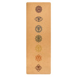 Natural Cork TPE Yoga Mat For Fitness With Position Body Line